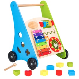 Игрушка-каталка EcoToys Wooden Pusher TL00011, 45.5 см, многоцветный