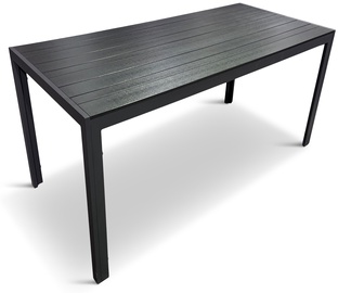 Lauko stalas Domoletti, juodas, 153 cm x 93 cm x 65 cm