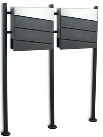 Postkast Bituxx B2M3303, hõbe/tumehall, 1000 mm x 160 mm x 1200 mm