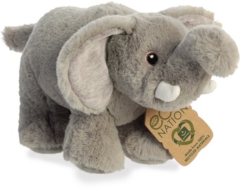 Mīkstā rotaļlieta Aurora Eco Nation Elephant, pelēka, 15 cm