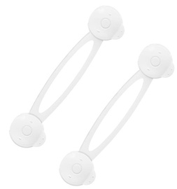 Uksepiiraja BabyOno Security For Cabinets, plastik, valge, 2 tk
