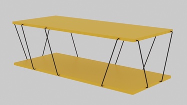 Журнальный столик Kalune Design Labranda, черный/желтый, 500 мм x 1200 мм x 300 мм