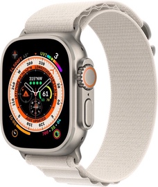 Умные часы Apple Watch Ultra GPS + Cellular, 49mm Titanium Case with Starlight Alpine Loop - Medium, титановый