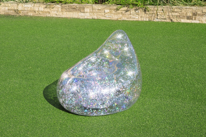 Piepūšams krēsls Bestway Glitter Dream Air Chair, caurspīdīga, 72 cm x 72 cm x 64 cm