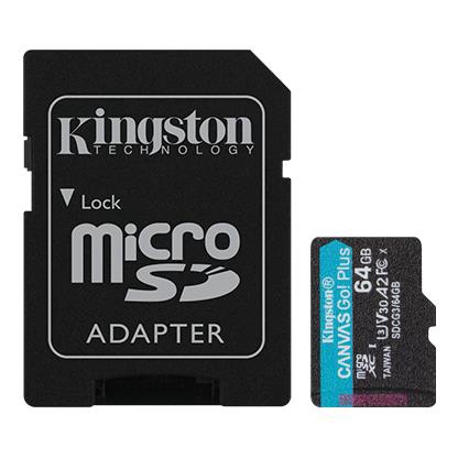Mälukaart Kingston Canvas Go! Plus, 64 GB, 170 Mb/s - 70 Mb/s