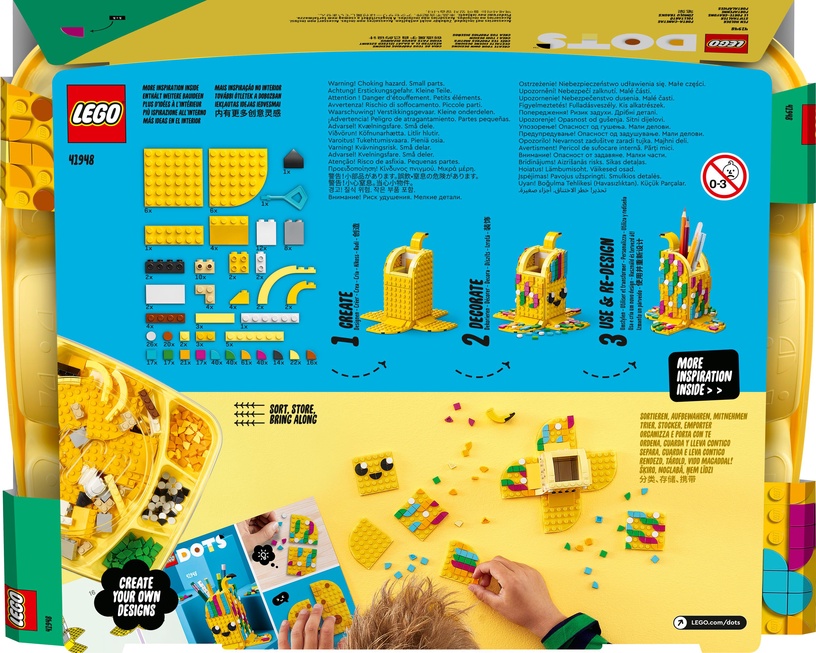 Konstruktors LEGO® DOTS Jaukais banāns-zīmuļu trauks 41948, 438 gab.