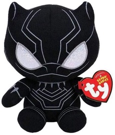 Mīkstā rotaļlieta TY Marvel Avengers Black Panther, melna, 15 cm