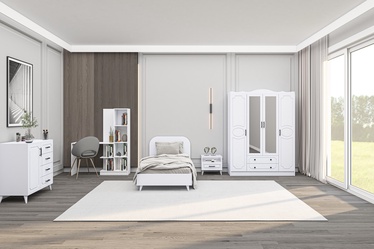 Guļamistabas mēbeļu komplekts Kalune Design Mihra 207, iekštelpu, balta