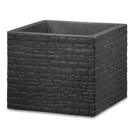 Puķu pods Scheurich Stony Black 64457, plastmasa, Ø 38 cm, tumši pelēka