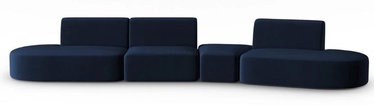 Moduļu dīvāns Micadoni Home Shane, tumši zila, labais, 412 x 124 cm x 74 cm