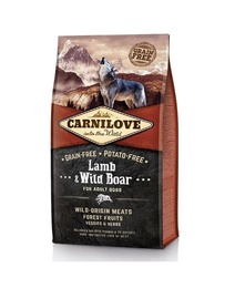 Sausā suņu barība Carnilove Lamb & Wild Boar Adult Dog, jēra gaļa, 12 kg