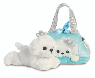Mīkstā rotaļlieta Aurora Poodle In Bag, zila/balta, 20 cm
