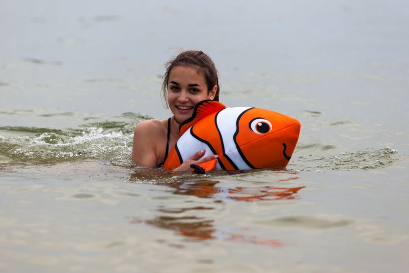 Basseini mänguvahend Schildkrot Maxi Fish, valge/oranž