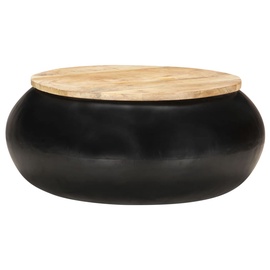 Kafijas galdiņš VLX Solid Mango Wood 323533, melna, 680 mm x 680 mm x 300 mm