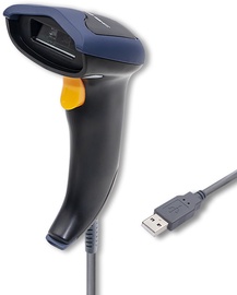 Svītru kodu skeneris Qoltec 1D| 2D Laser Barcode Scanner, rokas