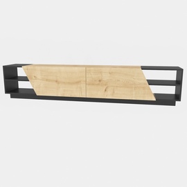 TV-laud Kalune Design Rhodes, tamm/antratsiit/hele pruun, 240 cm x 37.1 cm x 47.4 cm
