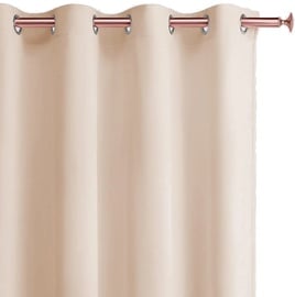 Nakts aizkari Room99 Aura, sudraba/bēša, 140 cm x 250 cm