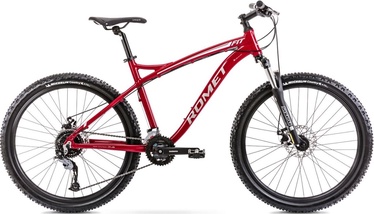 Велосипед горный Romet Rambler Fit, 26 ″, 20" рама, серебристый/красный