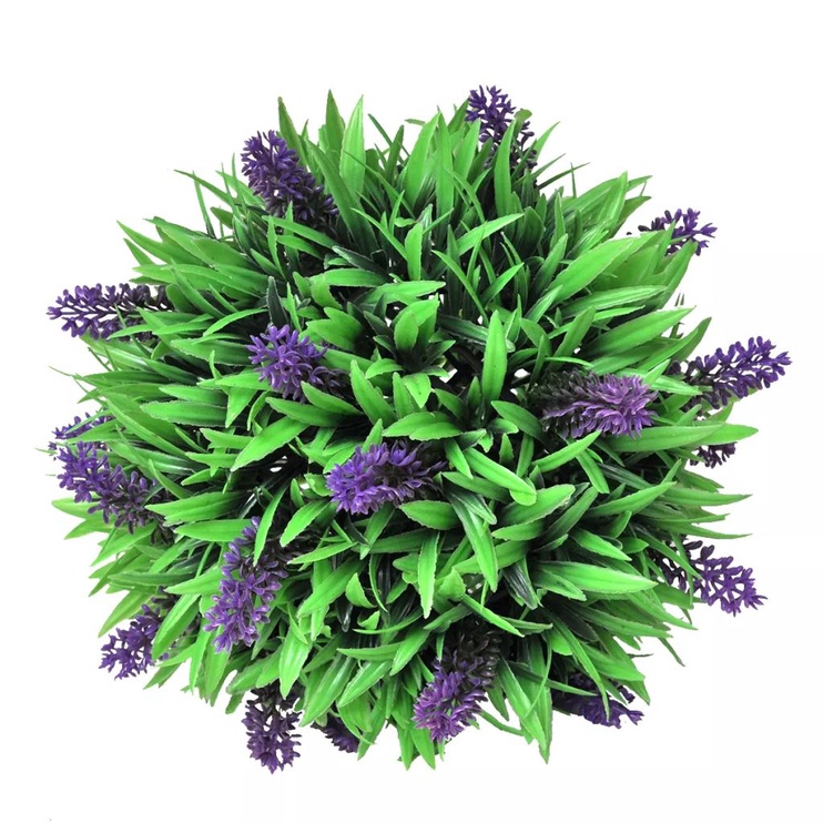 Mākslīgais augs, lavanda VLX Boxwood Ball Lavender, zaļa/violeta, 28 cm