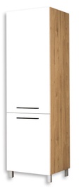 Skapis Bodzio Bellona KBEZGP-BI/DSC, balta/gaiši brūna, 60 cm x 59 cm x 207 cm