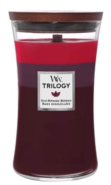 Svece, aromātiskā WoodWick Trilogy Sun-Ripened Berries, 60 - 120 h, 609.5 g, 180 mm x 110 mm
