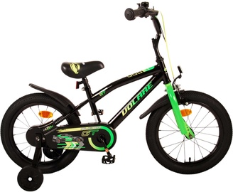 Детский велосипед, городской Volare Super GT, черный/зеленый, 16″