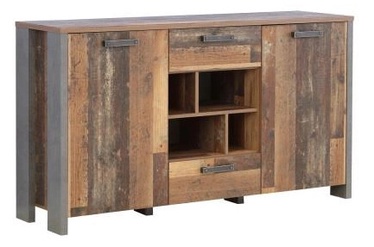 Kumode Forte Clif CLFK233-C546, tumši pelēka/koka, 41.6 x 156.5 cm x 86.3 cm, 1 gab.