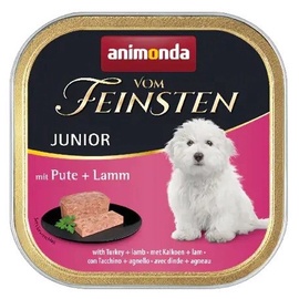 Mitrā barība (konservi) suņiem Animonda Vom Feinsten Junior Turkey & Lamb, jēra gaļa/tītara gaļa, 0.15 kg