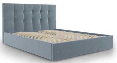 Кровать двухместная Micadoni Home Phaedra Velvet, 140 x 200 cm, синий, с решеткой