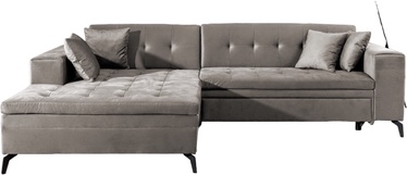 Stūra dīvāns Solange Savoi 7, pelēka, kreisais, 292 x 196 x 80 cm