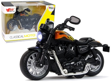 Rotaļu motocikls Lean Toys Classical Moto MY66 12254, melna/oranža