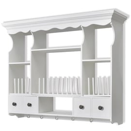 Köögikapp VLX Wooden Kitchen Wall Cabinet 241372, valge, 905 mm x 225 mm x 703 mm