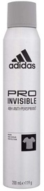 Vyriškas dezodorantas Adidas Pro Invisible, 200 ml