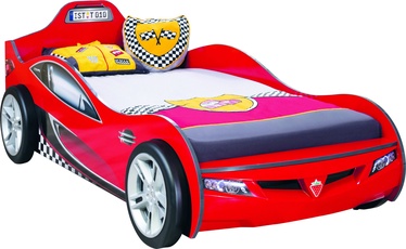 Bērnu gulta Kalune Design Coupe Carbed 813CLK2108, sarkana, 208 x 109 cm