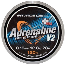 Makšķeraukla Savage Gear HD4 Adrenaline V2, 0.019 cm, 120 m, caurspīdīga