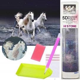 Mozaīka Norimpex Diamond Mosaic White Horses In The Sea 1005262, daudzkrāsains