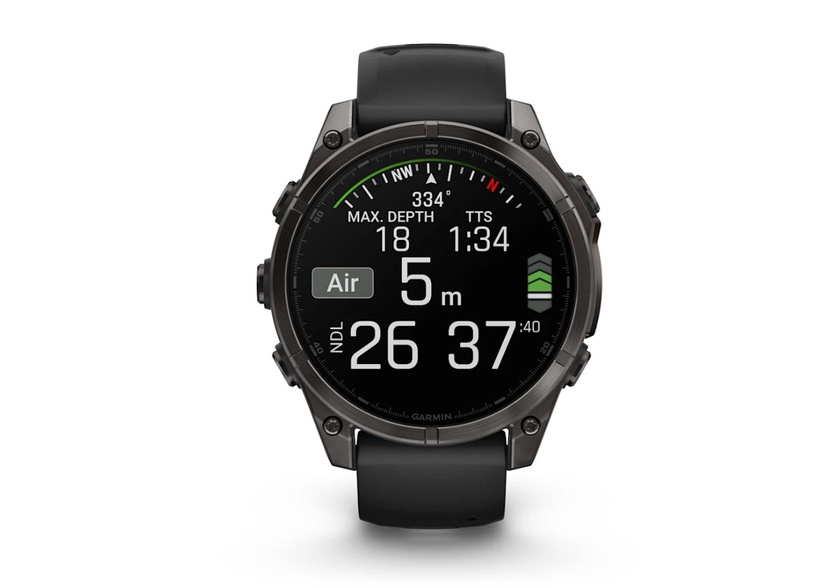 Nutikell Garmin Fenix 8 47MM AMOLED SAPHIRE 010-02904-21, must