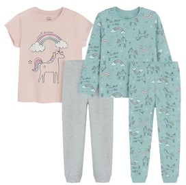 Пижамы, для девочек Cool Club CUG2710050-00, зеленый/розовый/серый, 104 см, 2 шт.