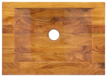 Кухонная раковина VLX Solid Teak 326163, дерево, 500 мм x 350 мм x 100 мм