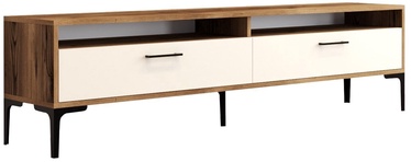 TV-laud Kalune Design Istanbul 2, kreemjasvalge/pähklipuu, 180 cm x 47 cm x 35 cm