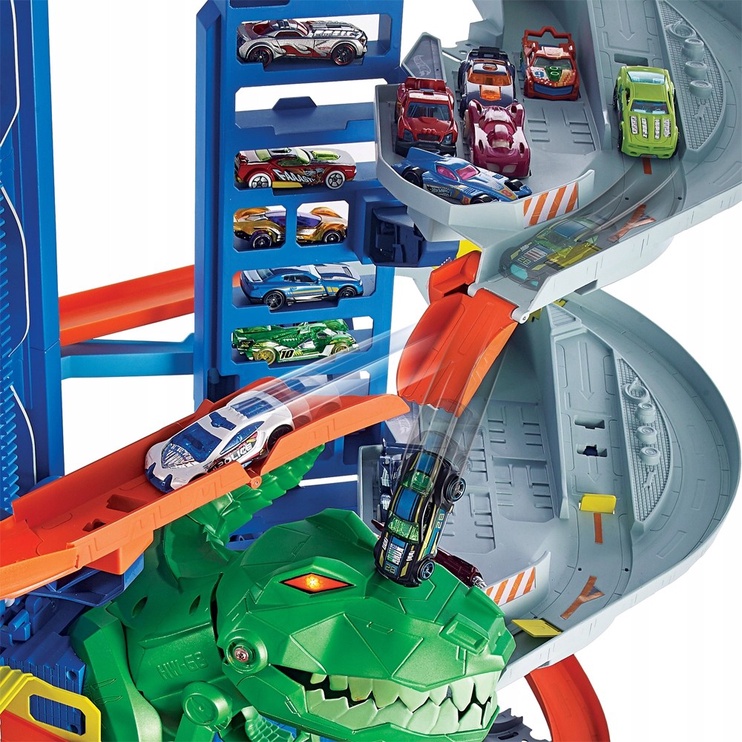 Autostāvvieta Mattel Hot Wheels City Mega Garage T-Rex GJL14