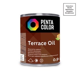 Eļļa terasēm Pentacolor Terrace Oil, caurspīdīgs, 0.9 l