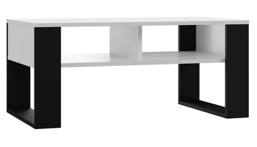 Kafijas galdiņš Top E Shop Modern 2P, balta/melna, 90 cm x 58 cm x 50 cm