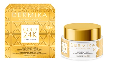 Sejas krēms sievietēm Dermika Luxury Gold 24K, 50 ml, 60+