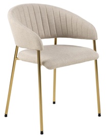 Ēdamistabas krēsls Ann Basel 24 97396, matēts, zelta/bēša, 54 cm x 54.5 cm x 77.5 cm