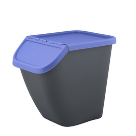 Atkritumu tvertne Branq Pelican, zila/pelēka, 23 l
