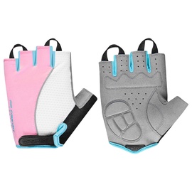 Велосипедные перчатки для женщин Spokey Piacenza, белый/розовый/серый, L