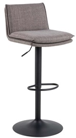Барный стул Flynn 99698, матовый, коричневый/черный/серый, 38 см x 46 см x 68 - 89 см