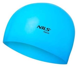 Шапочка для плавания Nils Aqua NQC Solid BL02, синий