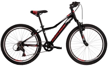 Велосипед Kross Hexagon Jr 1.0 SR KRHEJ124X13M003916, юниорские, черный/красный, 13", 24″